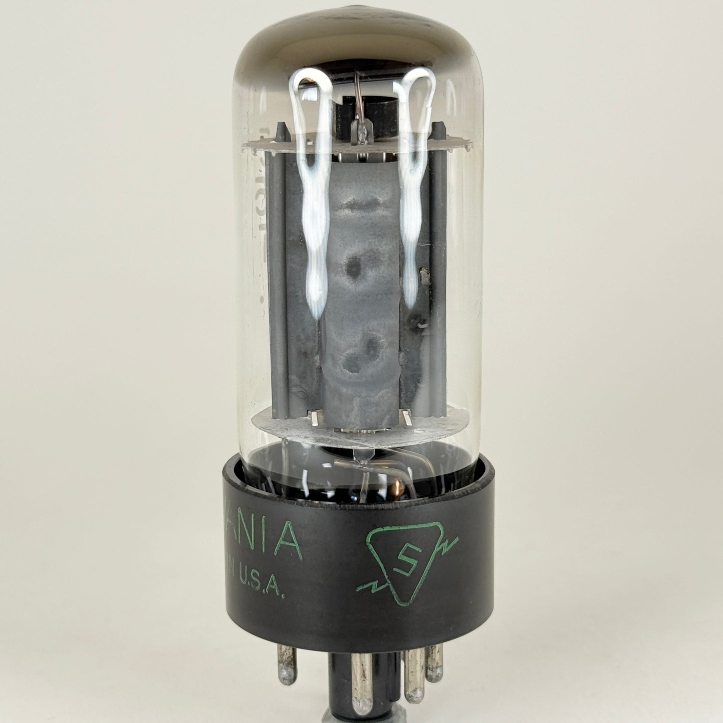(1) Tested Very Strong Sylvania 25AV5GT Tube Gray Plates Beam Pentode Tube (b)