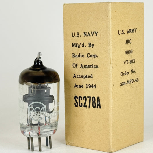 (1) Tested 1944 RCA JRC 9003 Tube Mil Spec VT-203 and Box Code H3E Pentode (c)