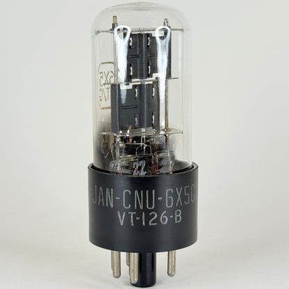 (1) Tested National Union JAN CNU 6X5GT Tube Code HC 6X5 GT Full Wave Rectifier