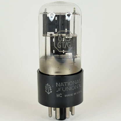 (1) Tested National Union JAN CNU 6X5GT Tube Code HC 6X5 GT Full Wave Rectifier