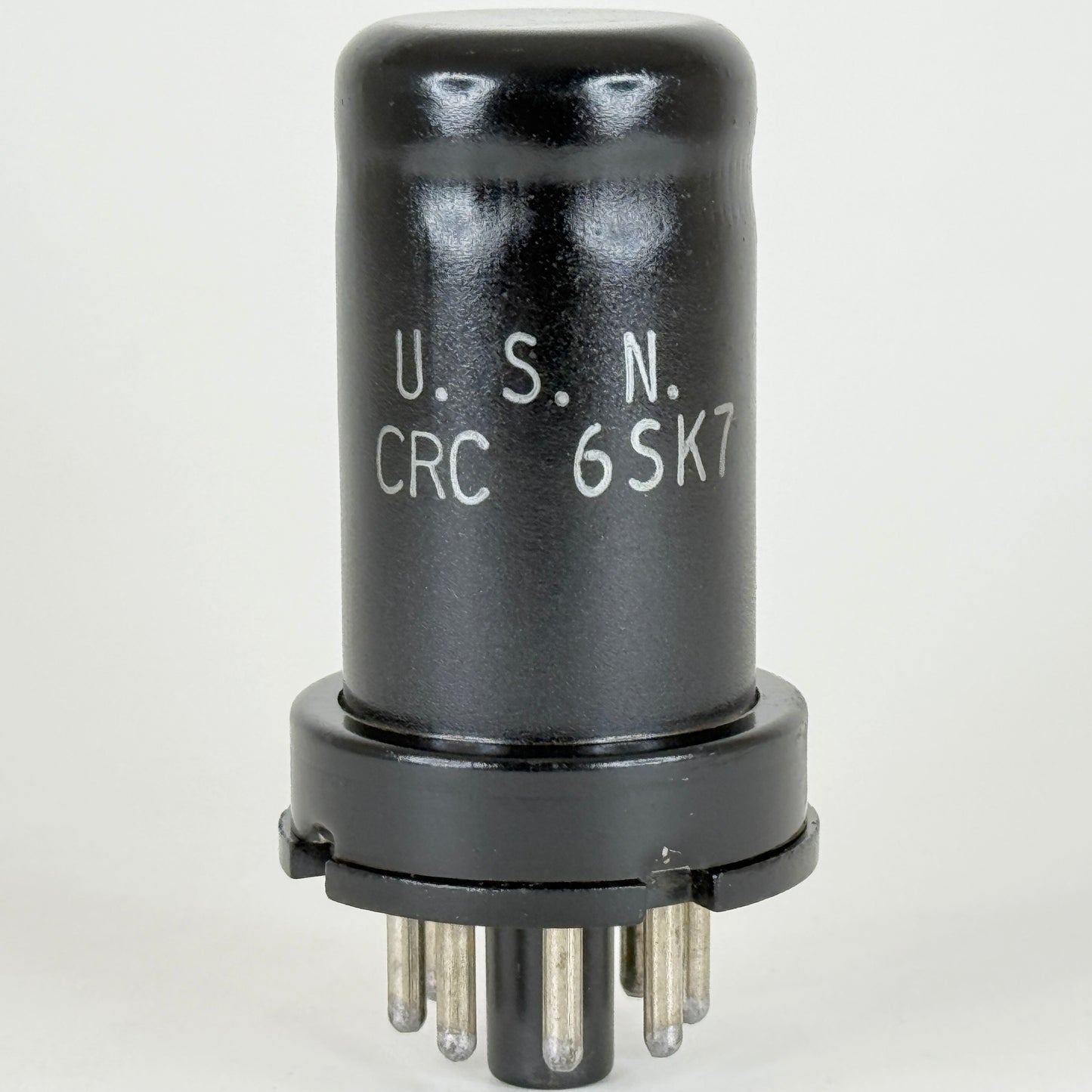 (1) Tested Very Strong RCA USN CRC 6SK7 Tube Mil-Spec Code K3E Pentode Tube