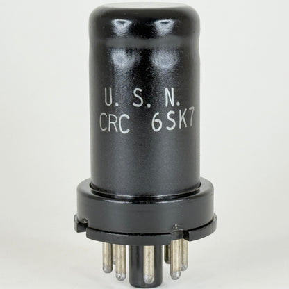 (1) Tested Very Strong RCA USN CRC 6SK7 Tube Mil-Spec Code K3E Pentode Tube