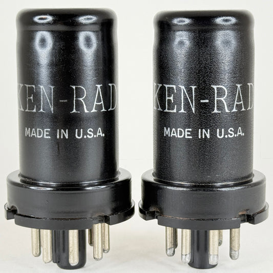 Tested Matched Pair Ken Rad 6SK7 Tubes VT-117 Date Codes L3 Pentode Tubes (a)