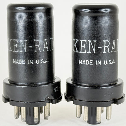 Tested Matched Pair Ken Rad 6SK7 Tubes Date Codes L3 VT-117 Pentode Tubes (b)