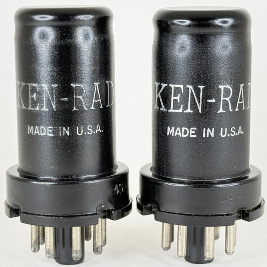 Tested Matched Pair Ken Rad 6SK7 Tubes Date Codes L3 VT-117 Pentode Tubes (b)