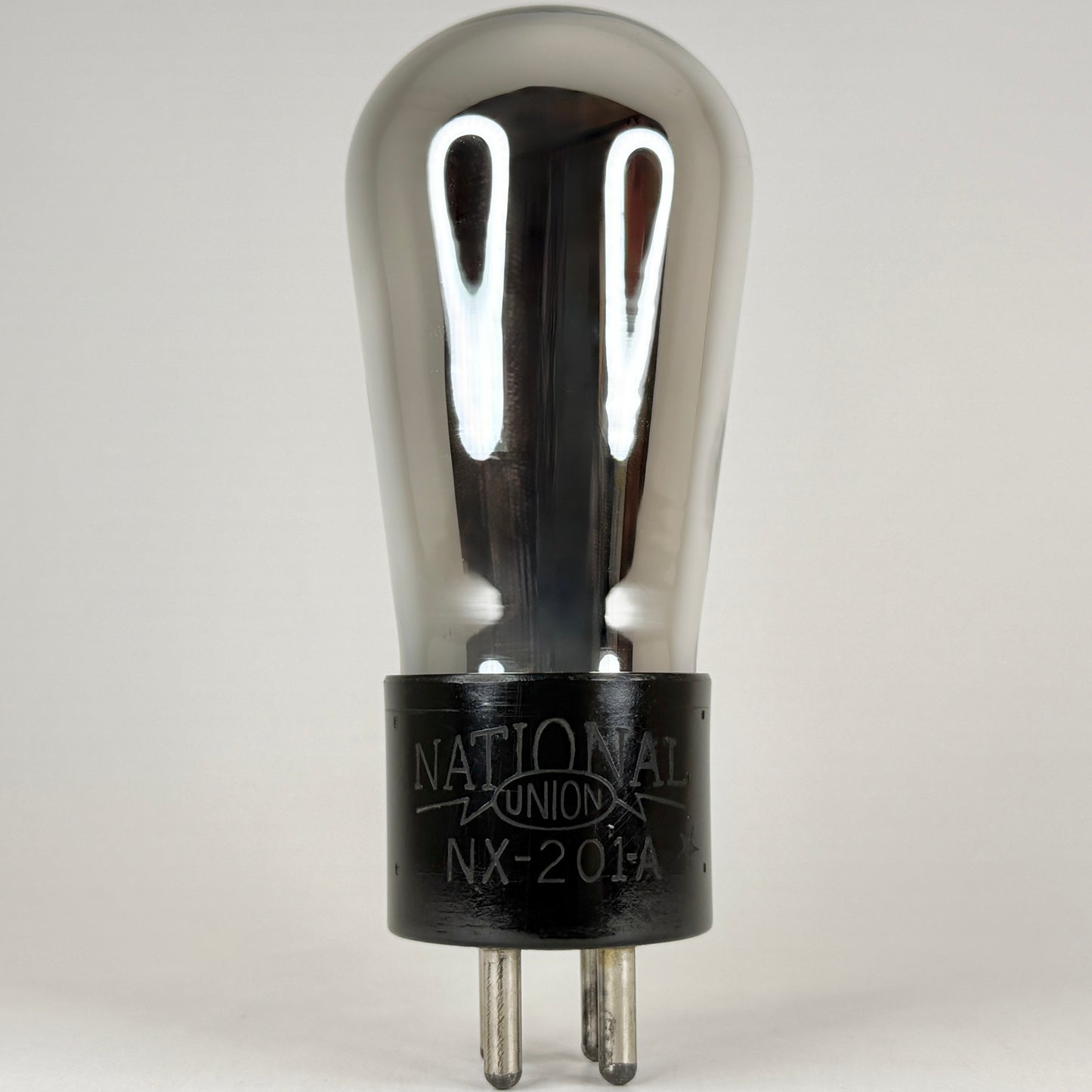 (1) Tested National Union NX 201A Tube Type 01A Tube Engraved Base Globe Tube