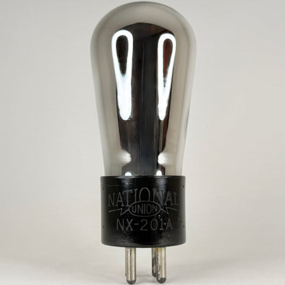 (1) Tested National Union NX 201A Tube Type 01A Tube Engraved Base Globe Tube