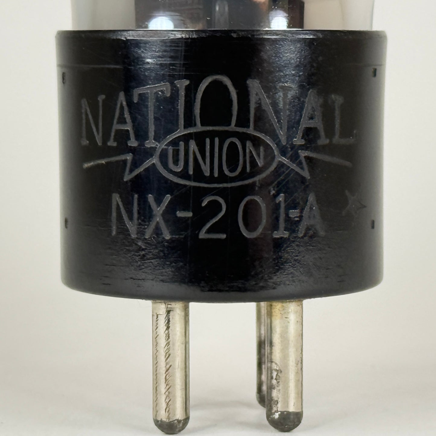 (1) Tested National Union NX 201A Tube Type 01A Tube Engraved Base Globe Tube