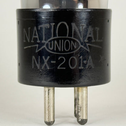 (1) Tested National Union NX 201A Tube Type 01A Tube Engraved Base Globe Tube