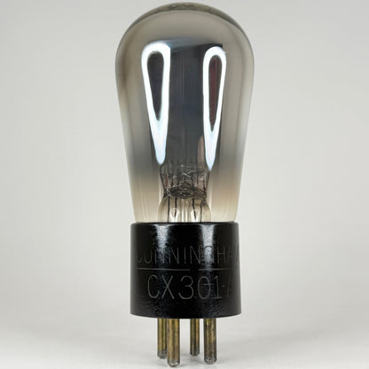 (1) Tested Cunningham CX 301 A Tube Type 01A Tube Engraved Globe Tube Brass Pins