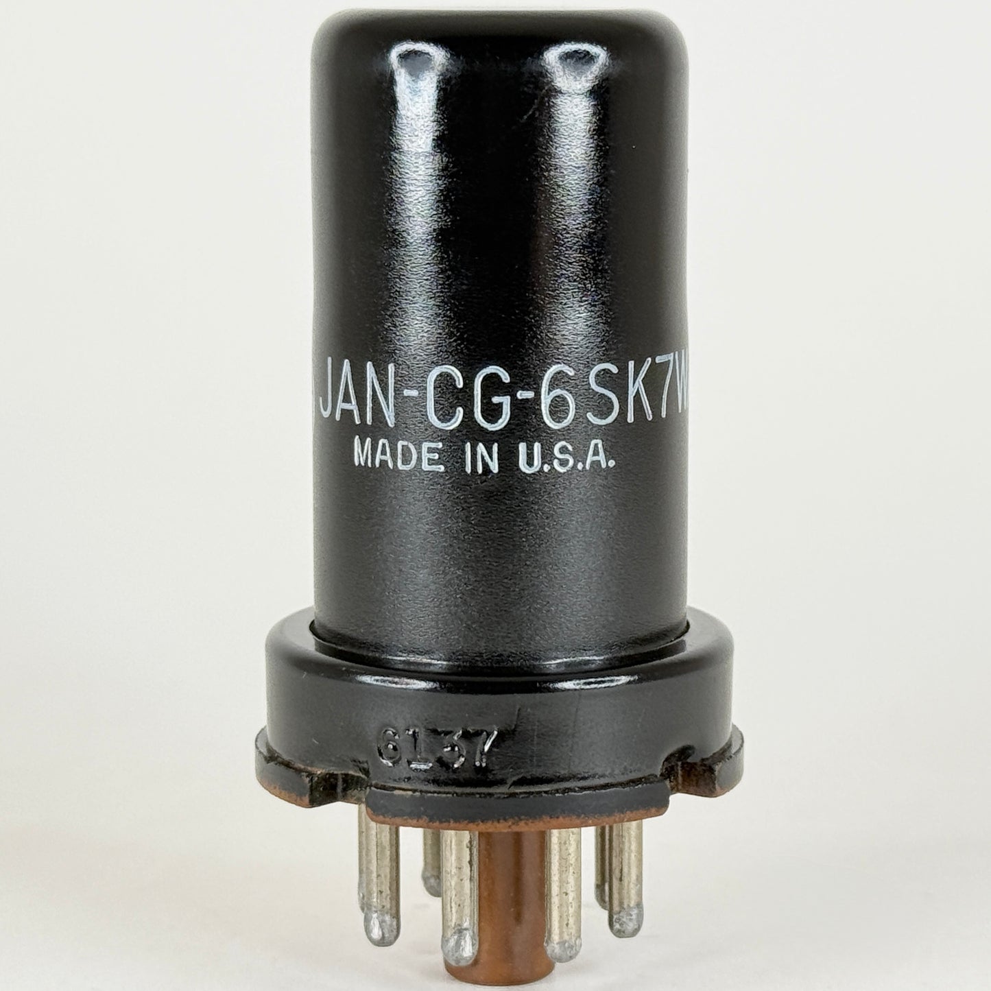 (1) Tested Very Strong GE JAN CG 6SK7WA Tube Mil Spec 6SK7 WA Code 58-52 Pentode