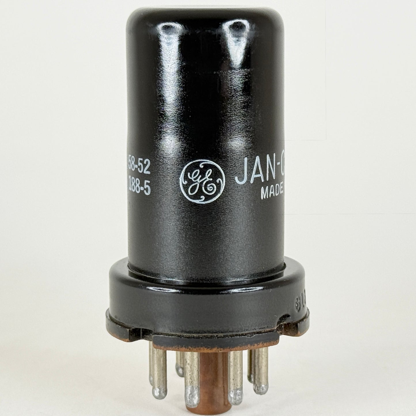 (1) Tested Very Strong GE JAN CG 6SK7WA Tube Mil Spec 6SK7 WA Code 58-52 Pentode
