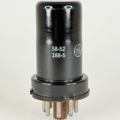 (1) Tested Very Strong GE JAN CG 6SK7WA Tube Mil Spec 6SK7 WA Code 58-52 Pentode
