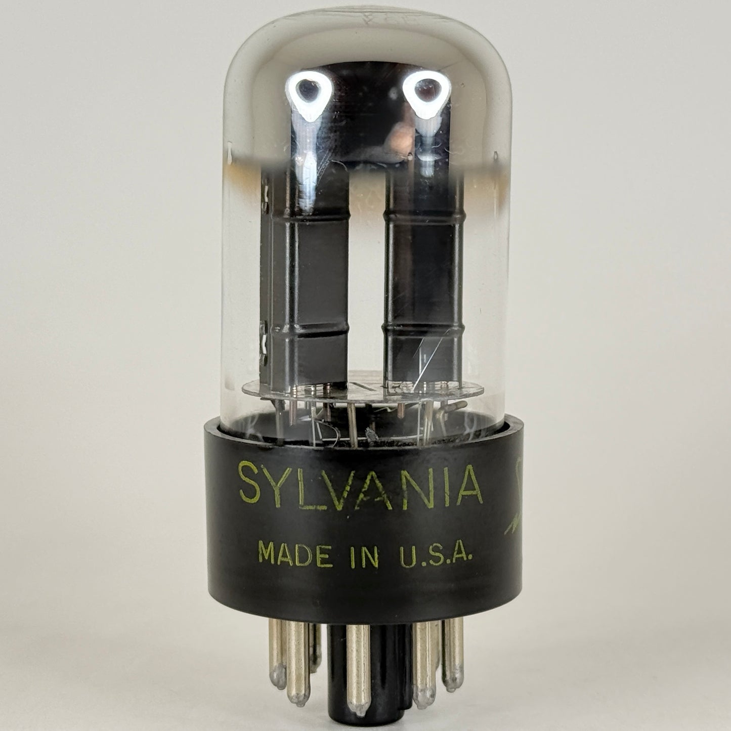 (1) Tested Balanced Sylvania 6SN7GTB Tube Chrome Dome Black Plate Code DC 6SN7GT