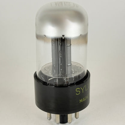(1) Tested Balanced Sylvania 6SN7GTB Tube Chrome Dome Black Plate Code DC 6SN7GT