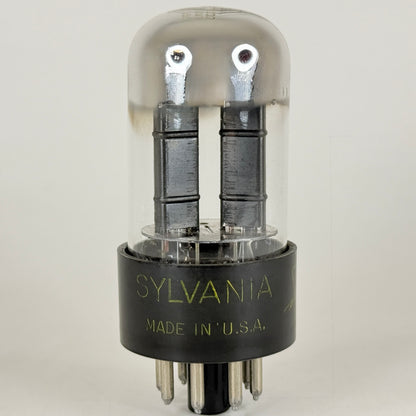 (1) Tested Sylvania 6SN7GTB Tube Chrome Dome Black Plates Date Code CC 6SN7GT