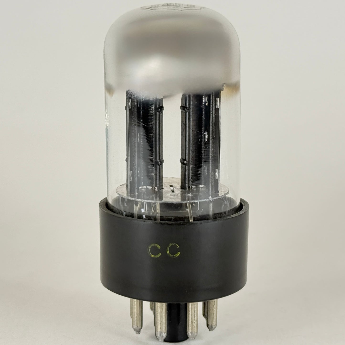 (1) Tested Sylvania 6SN7GTB Tube Chrome Dome Black Plates Date Code CC 6SN7GT