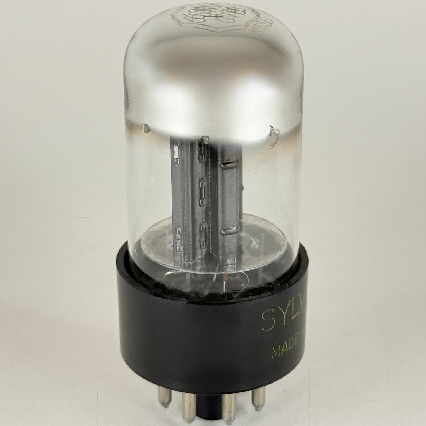 (1) Tested Sylvania 6SN7GTB Tube Chrome Dome Black Plates Date Code CC 6SN7GT