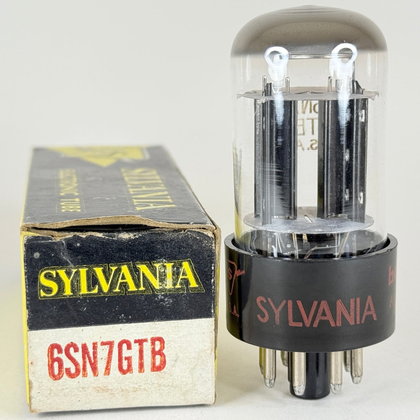 (1) Tested Balanced Sylvania 6SN7GTB Tube with Box Red Letter Code bc AHU 6SN7GT
