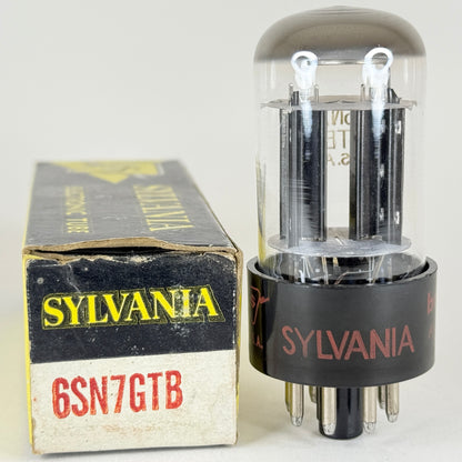 (1) Tested Balanced Sylvania 6SN7GTB Tube with Box Red Letter Code bc AHU 6SN7GT