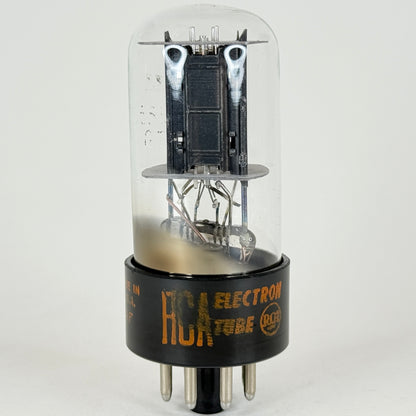 (1) Tested 1964 RCA 6SN7GTB Tube Tall Bottle Black Offset Plates Code AF 6SN7GT