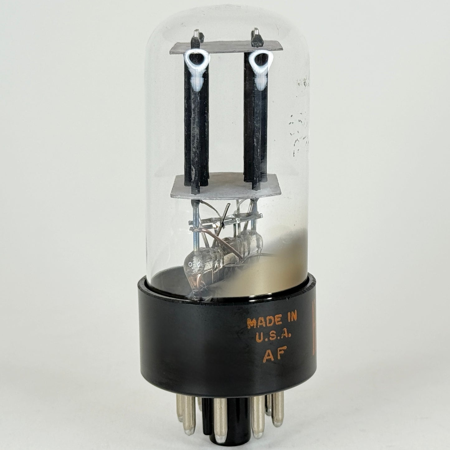 (1) Tested 1964 RCA 6SN7GTB Tube Tall Bottle Black Offset Plates Code AF 6SN7GT