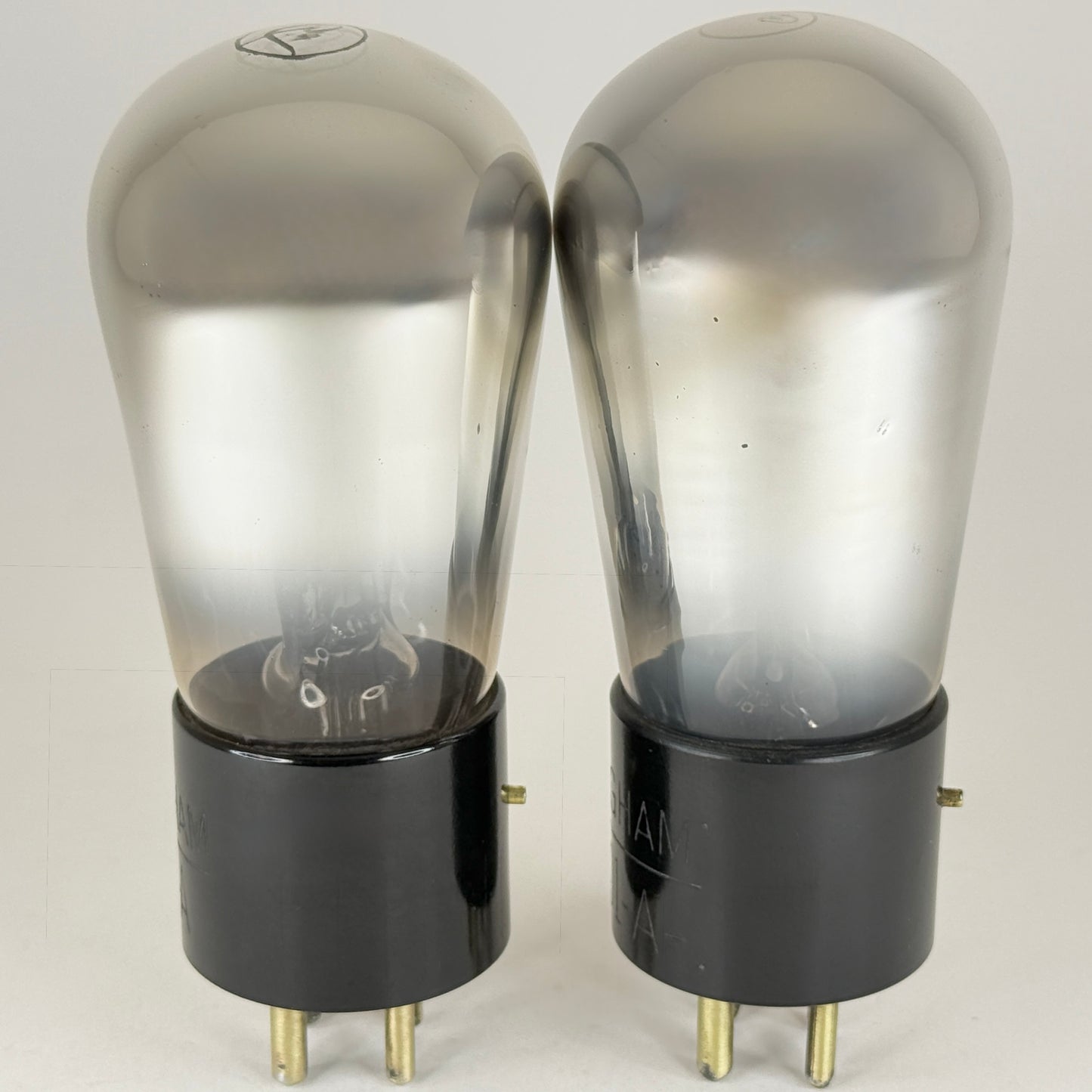 Tested Matched Pair Cunningham CX 301 A Tubes Type 01A Tubes Globe Brass Pins