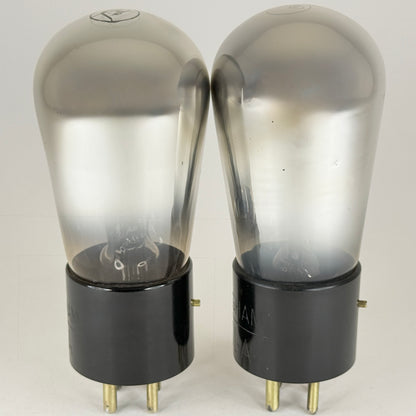 Tested Matched Pair Cunningham CX 301 A Tubes Type 01A Tubes Globe Brass Pins