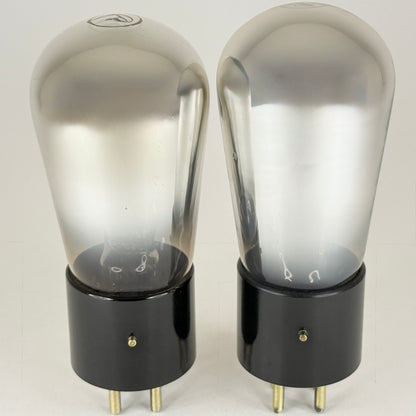 Tested Matched Pair Cunningham CX 301 A Tubes Type 01A Tubes Globe Brass Pins