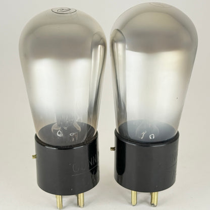 Tested Matched Pair Cunningham CX 301 A Tubes Type 01A Tubes Globe Brass Pins