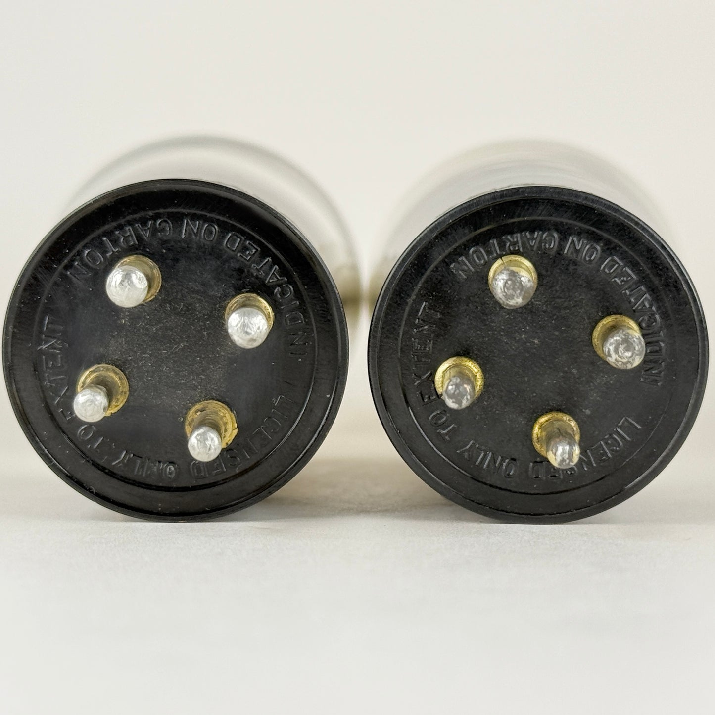 Tested Matched Pair Cunningham CX 301 A Tubes Type 01A Tubes Globe Brass Pins