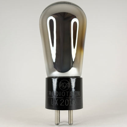 (1) Tested RCA Radiotron UX 201-A Tube Type 01A Tube Engraved Base Globe Tube