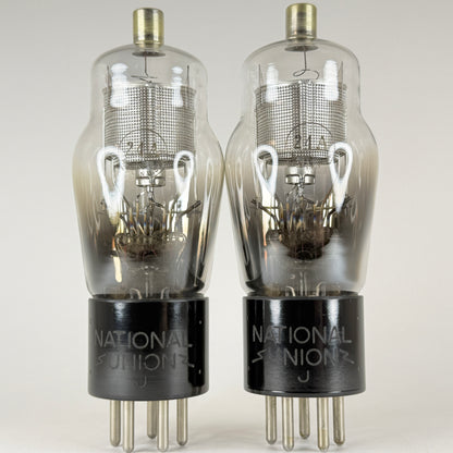 Tested Matched Pair National Union Type 24A Tubes Engraved Bases Codes J