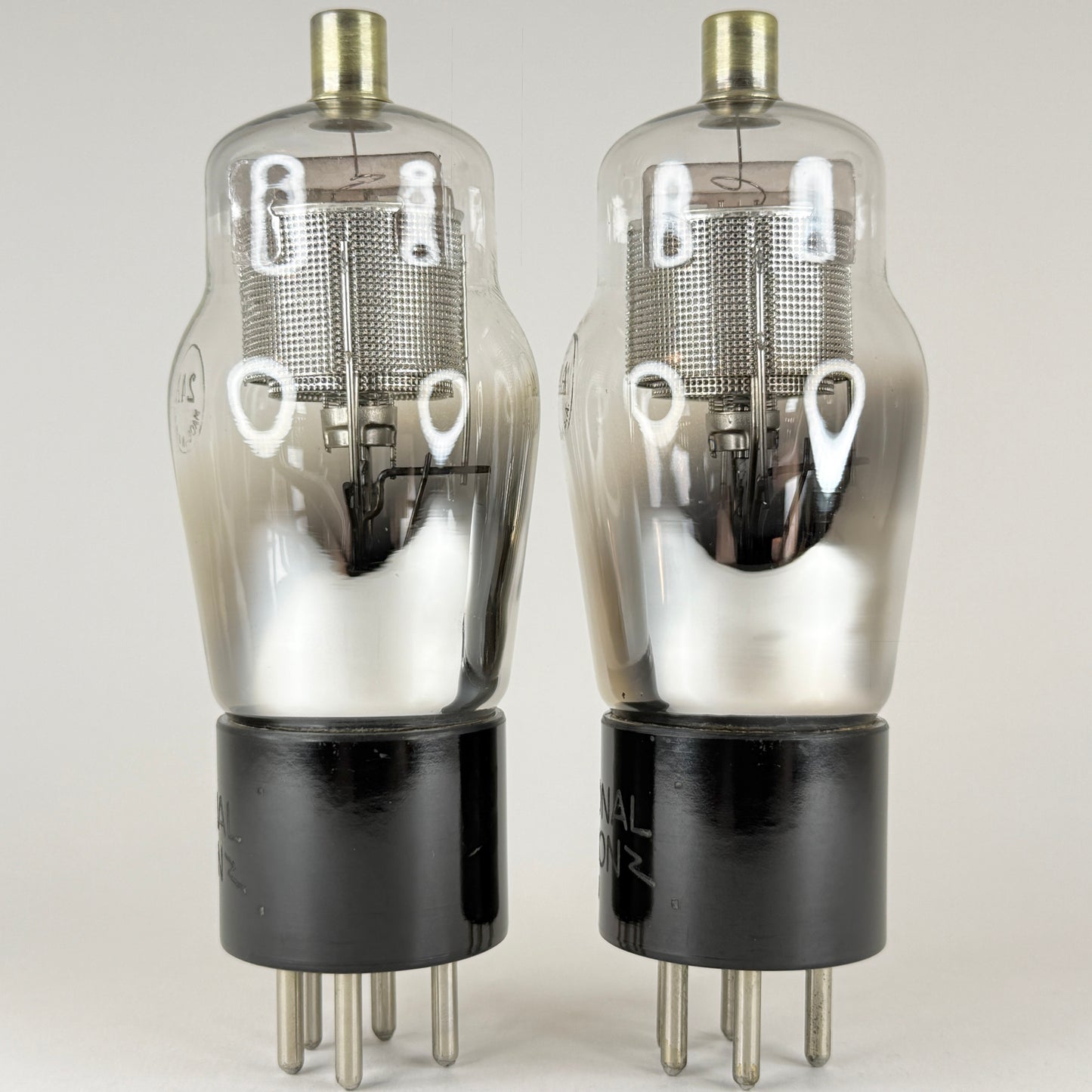 Tested Matched Pair National Union Type 24A Tubes Engraved Bases Codes J