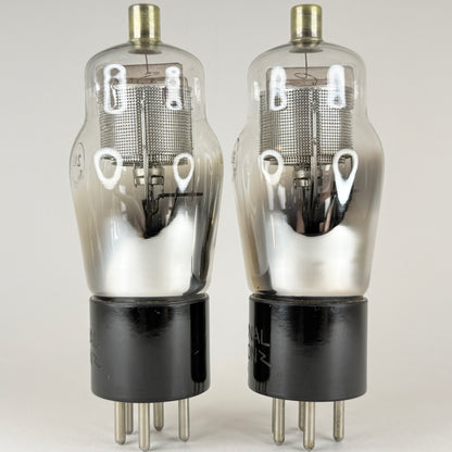 Tested Matched Pair National Union Type 24A Tubes Engraved Bases Codes J
