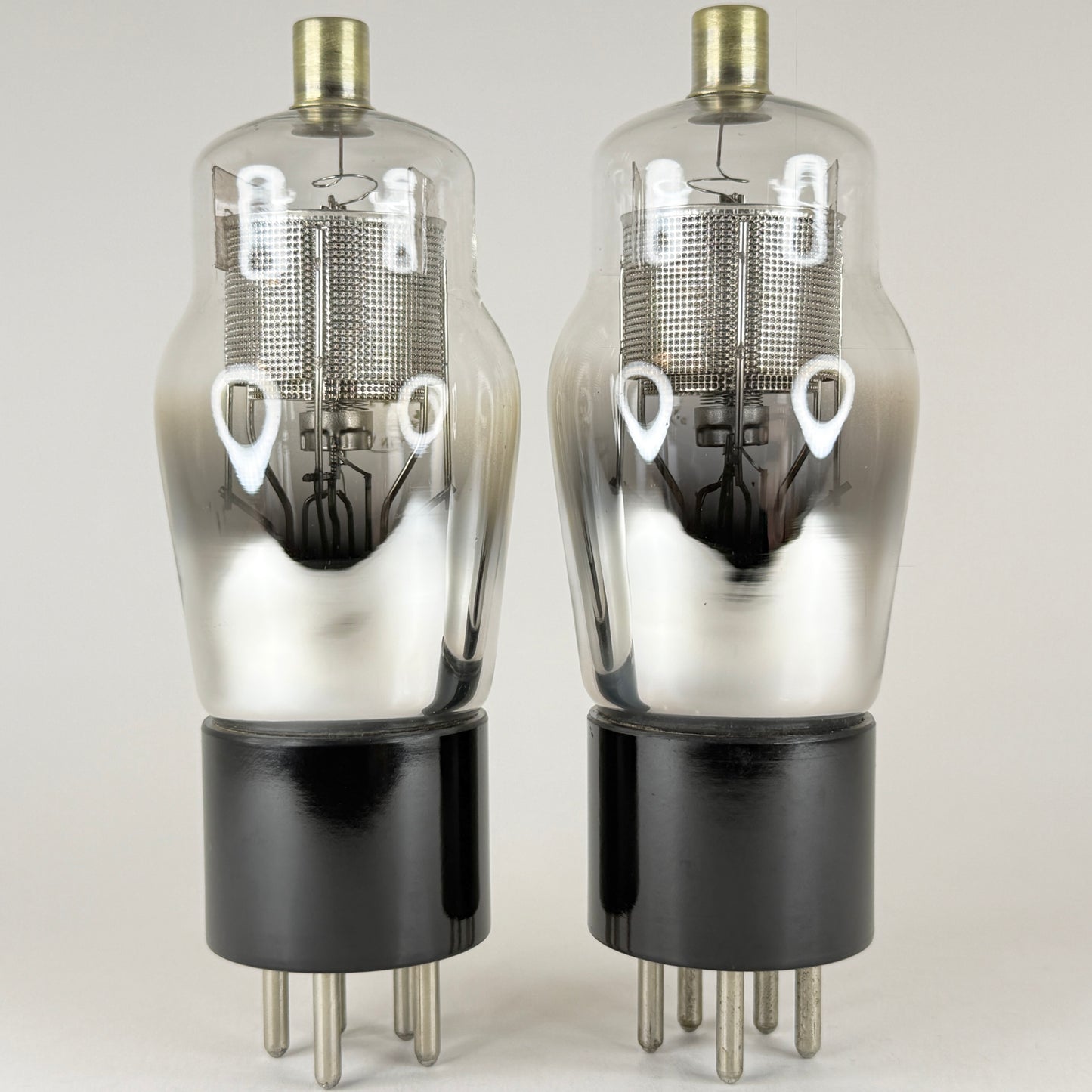 Tested Matched Pair National Union Type 24A Tubes Engraved Bases Codes J