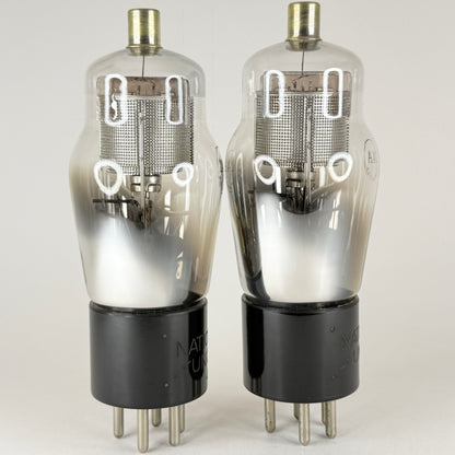 Tested Matched Pair National Union Type 24A Tubes Engraved Bases Codes J