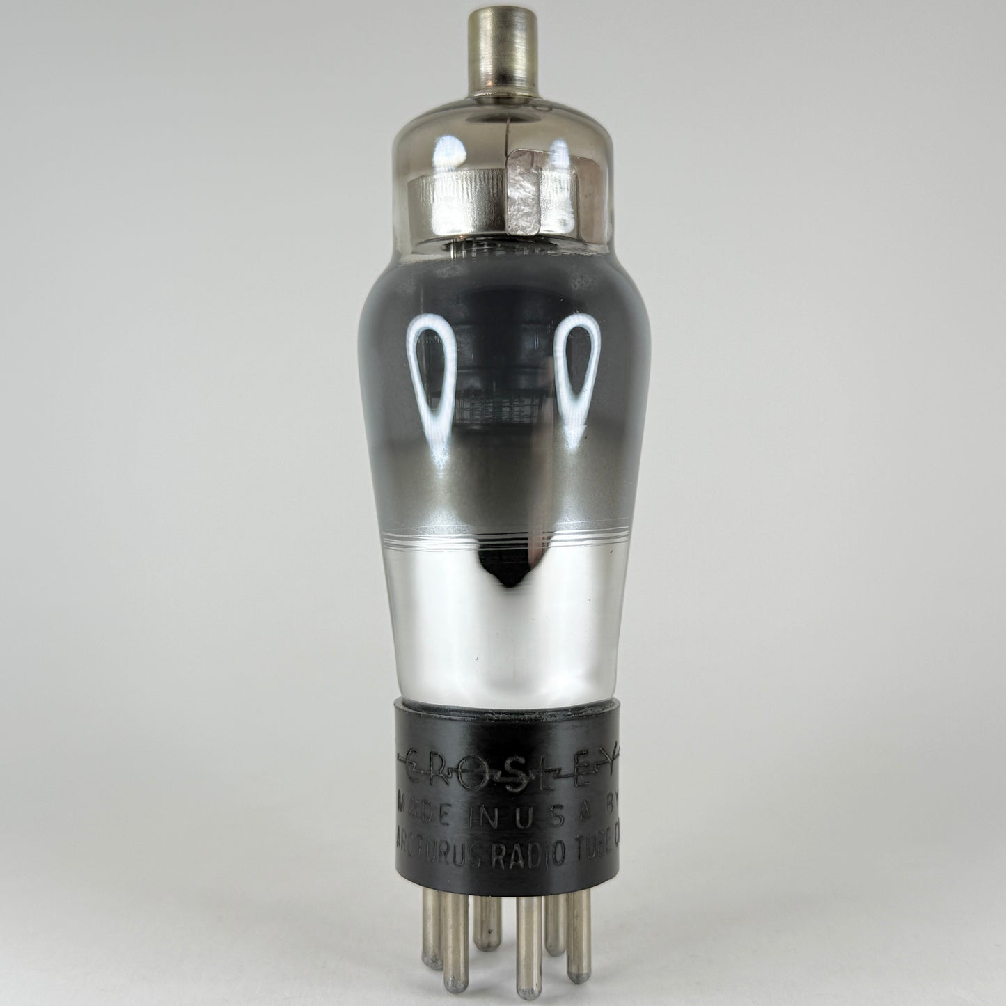 (1) Tested Crosley by Arcturus Type 58 Tube Engraved Base Remote Cutoff Pentode