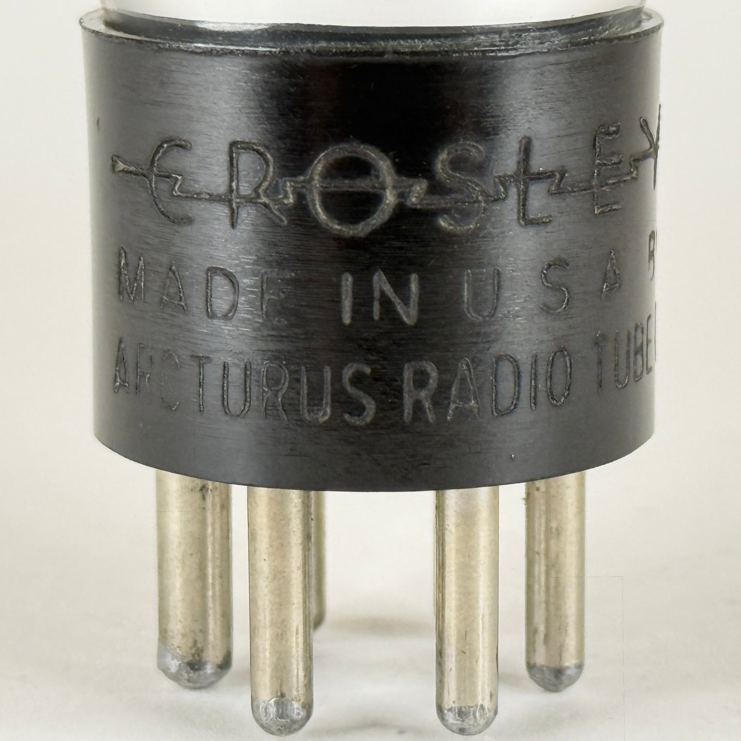 (1) Tested Crosley by Arcturus Type 58 Tube Engraved Base Remote Cutoff Pentode