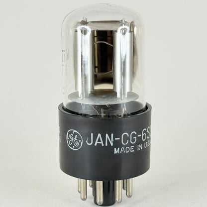 (1) Tested Balanced GE JAN CG 6SL7GT Tube Mil Spec Silver Plates Date Code 56-17