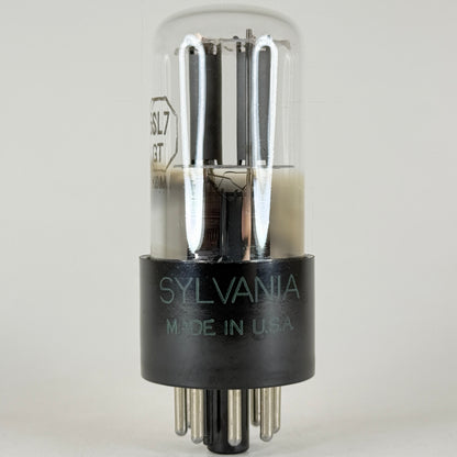 (1) Tested Balanced 1951 Sylvania 6SL7GT Tube Tall Bottle Gray Plates Code 126