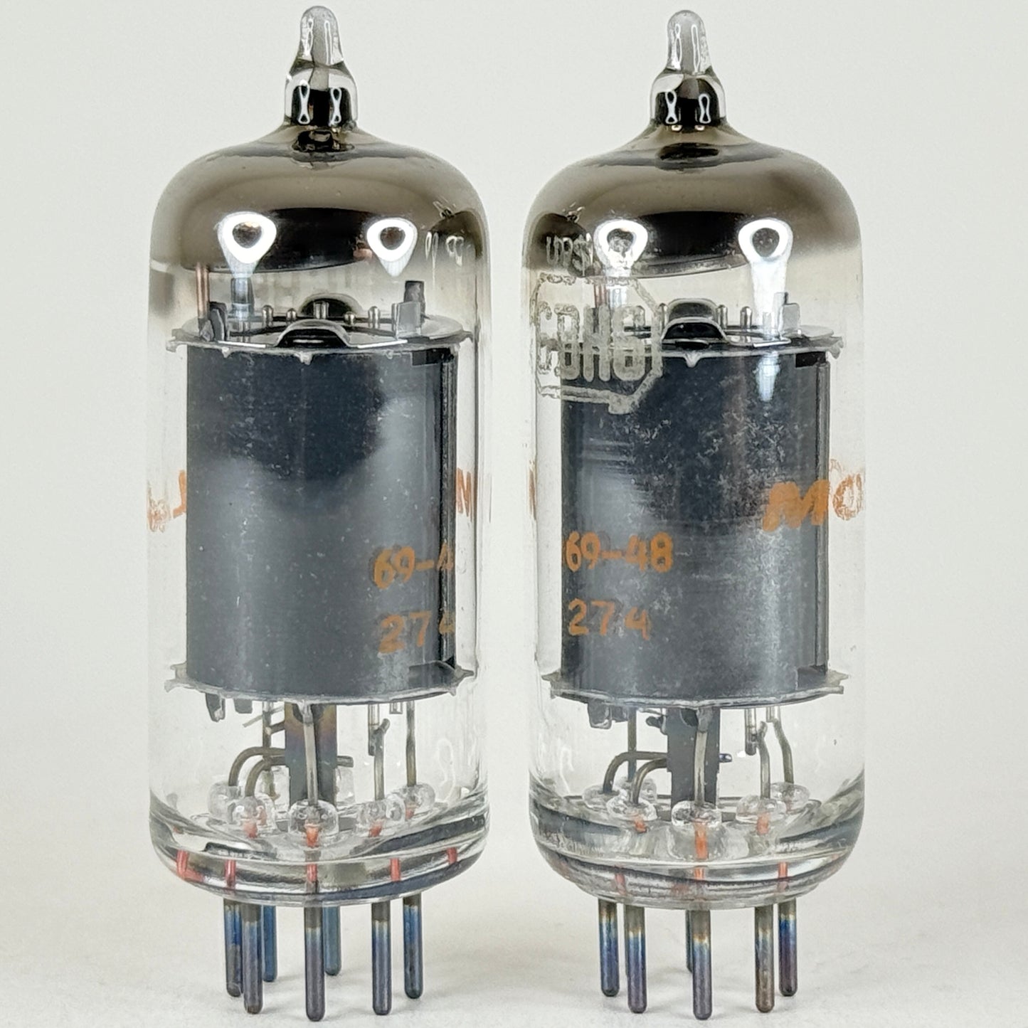 Tested Matched Pair Motorola 6BH6 Tubes with Boxes Codes 69-48 Pentode (b)