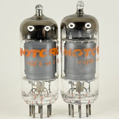Tested Matched Pair Motorola 6BH6 Tubes with Boxes Sharp Cutoff Pentodes (a)