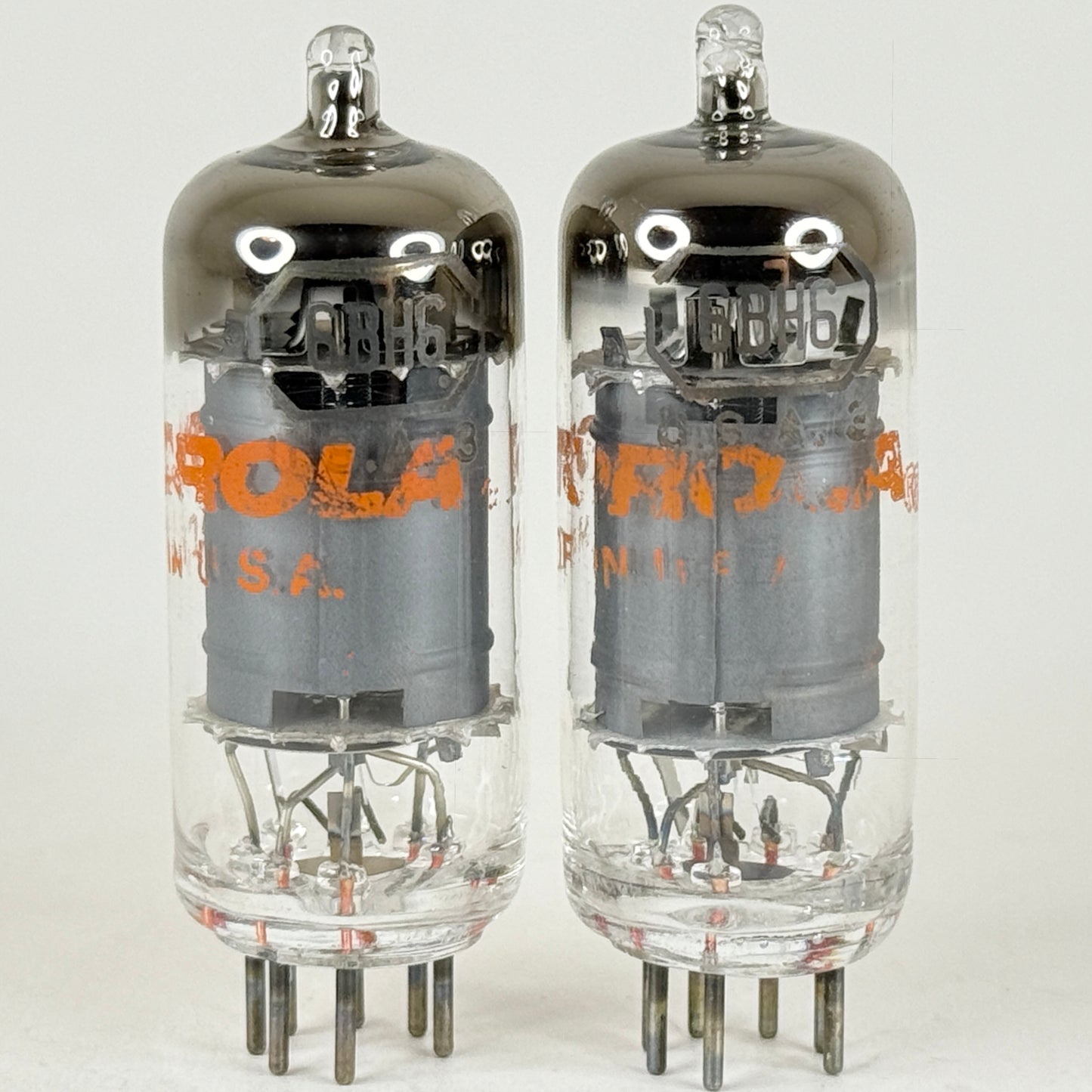Tested Matched Pair Motorola 6BH6 Tubes with Boxes Sharp Cutoff Pentodes (a)