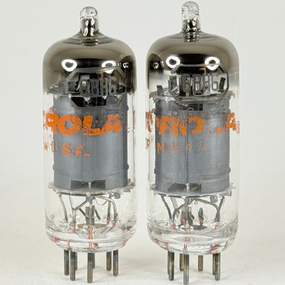 Tested Matched Pair Motorola 6BH6 Tubes with Boxes Sharp Cutoff Pentodes (a)