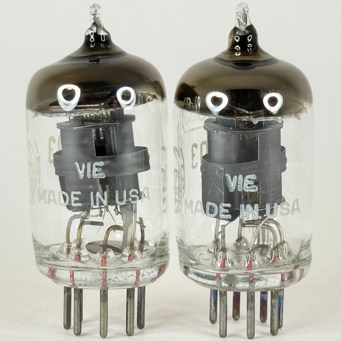 Tested Matched Pair 1945 RCA JRC 9003 Tubes VT-203 with Boxes Codes VIE (a)