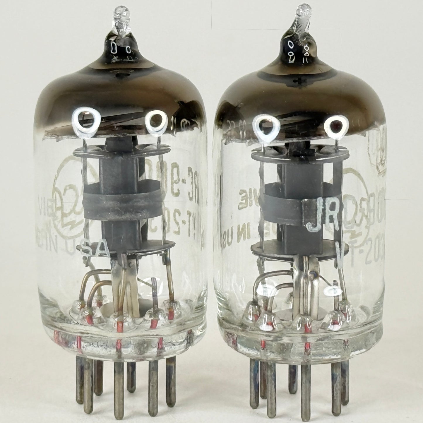 Tested Matched Pair 1945 RCA JRC 9003 Tubes VT-203 with Boxes Codes VIE (a)