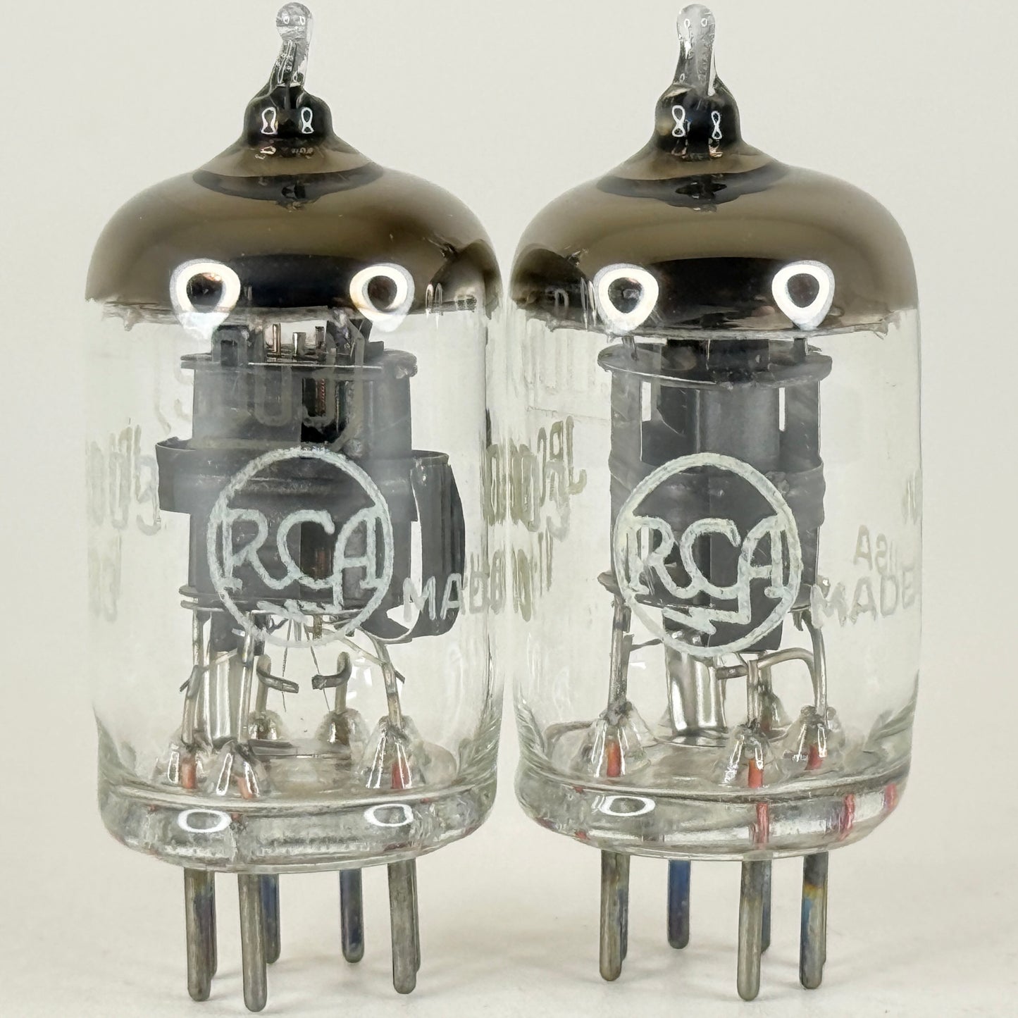 Tested Matched Pair 1945 RCA JRC 9003 Tubes with Boxes VT-203 Codes VIE (b)