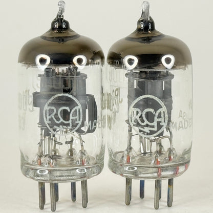 Tested Matched Pair 1945 RCA JRC 9003 Tubes with Boxes VT-203 Codes VIE (b)