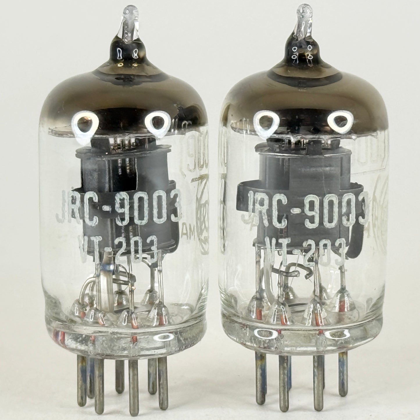 Tested Matched Pair 1945 RCA JRC 9003 Tubes with Boxes VT-203 Codes VIE (b)